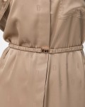 SIXDO Silk Loose Dress with Spread Collar